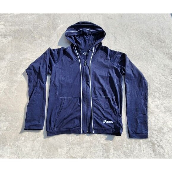 ASICS Tops - Asics Women's Medium Long Sleeve Active Jacket Full Zip USA Made Hooded Pockets